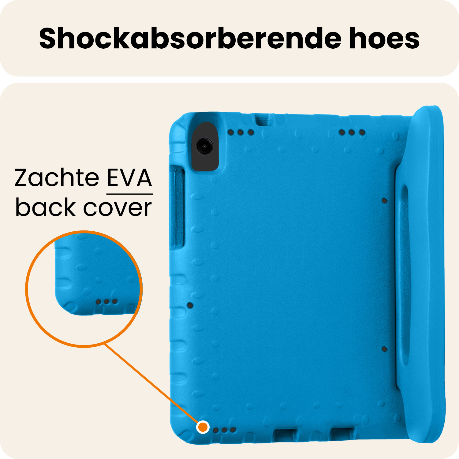 Nomfy Nomfy Samsung Galaxy Tab A11 Kinderhoes Met 2x Screenprotector - Blauw