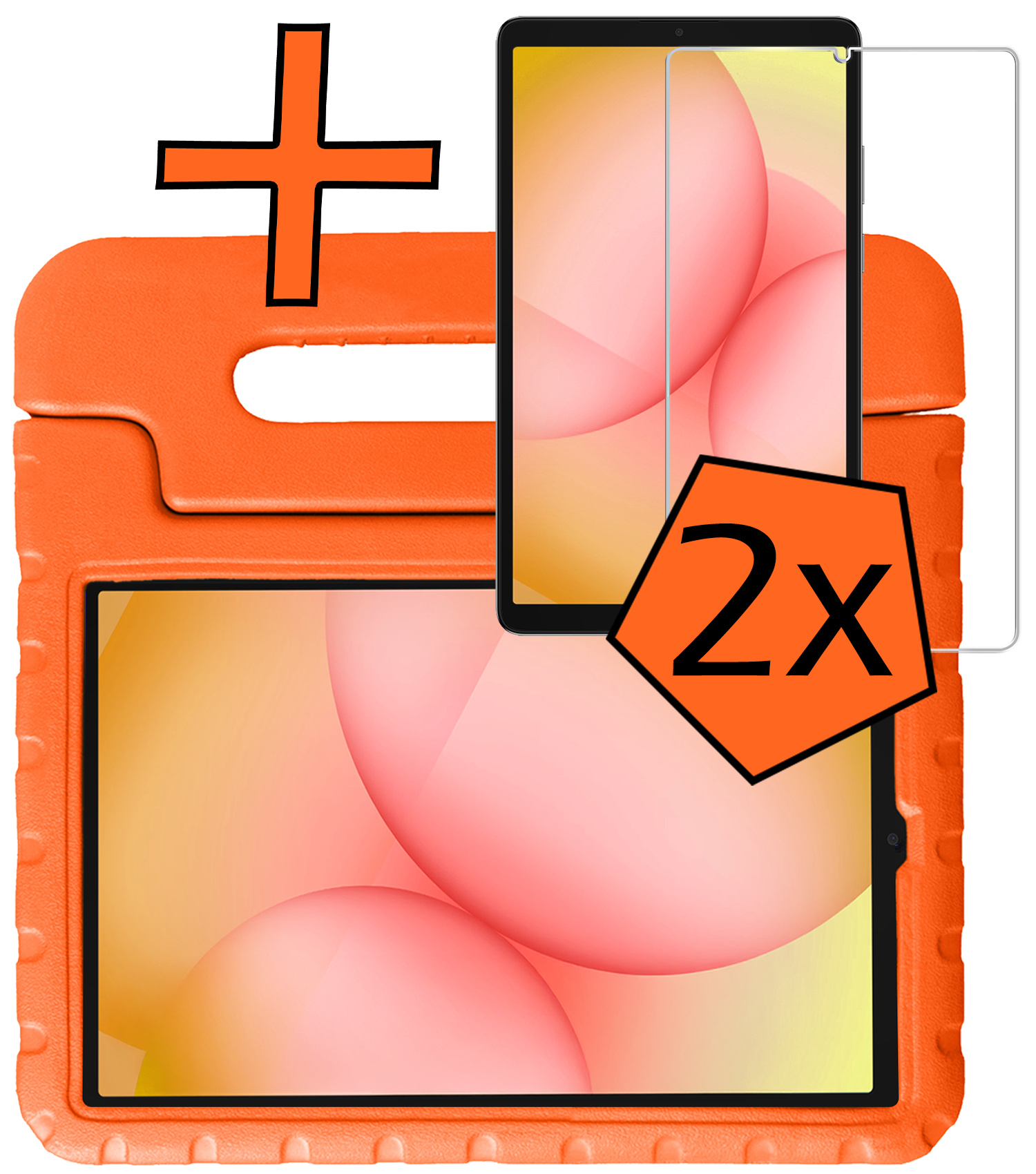 Nomfy Nomfy Samsung Galaxy Tab A11 Kinderhoes Met 2x Screenprotector - Oranje