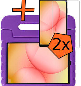 Nomfy Nomfy Samsung Galaxy Tab A11 Kinderhoes Met 2x Screenprotector - Paars
