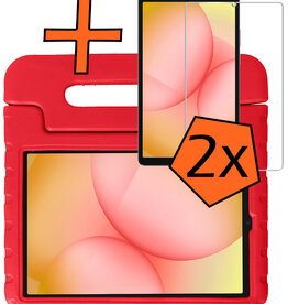 Nomfy Nomfy Samsung Galaxy Tab A11 Kinderhoes Met 2x Screenprotector - Rood