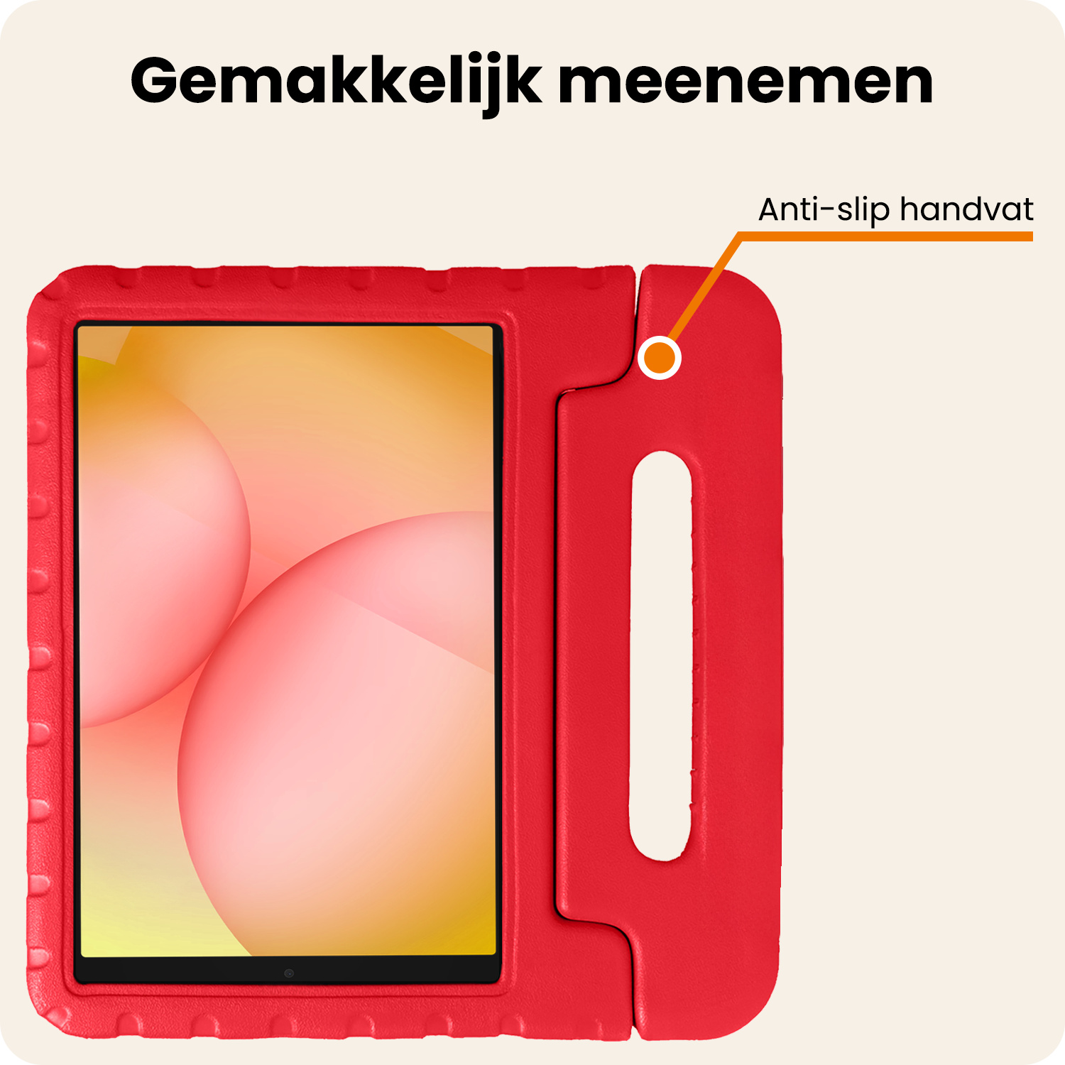 Nomfy Nomfy Samsung Galaxy Tab A11 Kinderhoes Met 2x Screenprotector - Rood