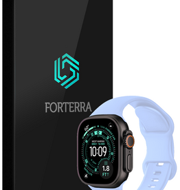 Forterra Forterra Apple Watch Bandje Siliconen Verstelbaar (49 mm) - Baby Blauw