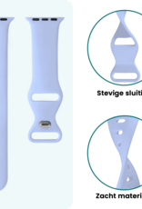 Forterra Forterra Apple Watch Bandje Siliconen Verstelbaar (49 mm) - Baby Blauw