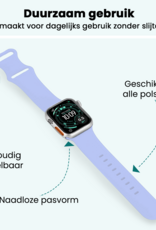 Forterra Forterra Apple Watch Bandje Siliconen Verstelbaar (49 mm) - Baby Blauw
