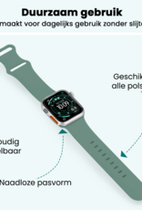 Forterra Forterra Apple Watch Bandje Siliconen Verstelbaar (49 mm) - Cactus