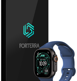 Forterra Forterra Apple Watch Bandje Siliconen Verstelbaar (49 mm) - Donkerblauw