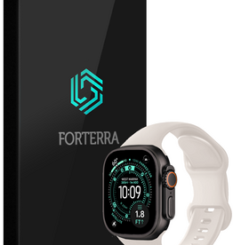 Forterra Forterra Apple Watch Bandje Siliconen Verstelbaar (49 mm) - Ivoor