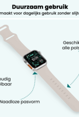 Forterra Forterra Apple Watch Bandje Siliconen Verstelbaar (49 mm) - Ivoor