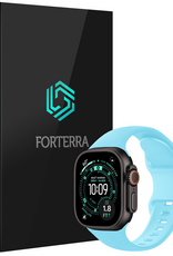Forterra Forterra Apple Watch Bandje Siliconen Verstelbaar (49 mm) - Lichtblauw