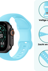 Forterra Forterra Apple Watch Bandje Siliconen Verstelbaar (49 mm) - Lichtblauw