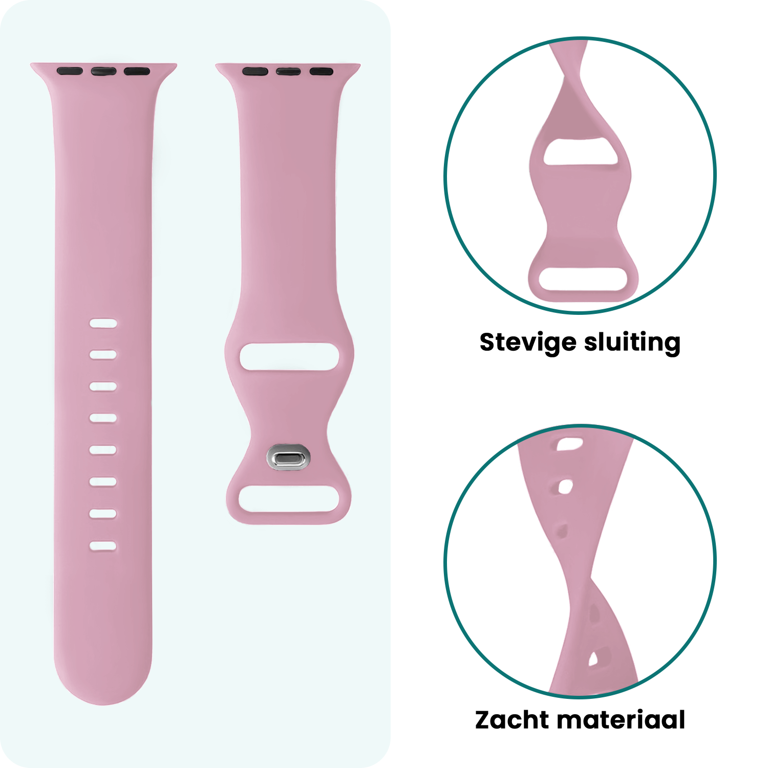 Forterra Forterra Apple Watch Bandje Siliconen Verstelbaar (49 mm) - Lila