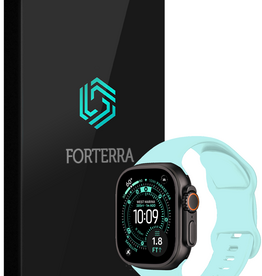 Forterra Forterra Apple Watch Bandje Siliconen Verstelbaar (49 mm) - Mint