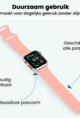 Forterra Forterra Apple Watch Bandje Siliconen Verstelbaar (49 mm) - Oud Roze