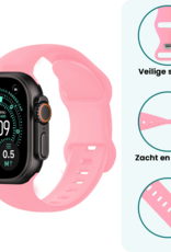 Forterra Forterra Apple Watch Bandje Siliconen Verstelbaar (49 mm) - Roze