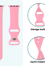 Forterra Forterra Apple Watch Bandje Siliconen Verstelbaar (49 mm) - Roze