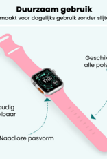 Forterra Forterra Apple Watch Bandje Siliconen Verstelbaar (49 mm) - Roze