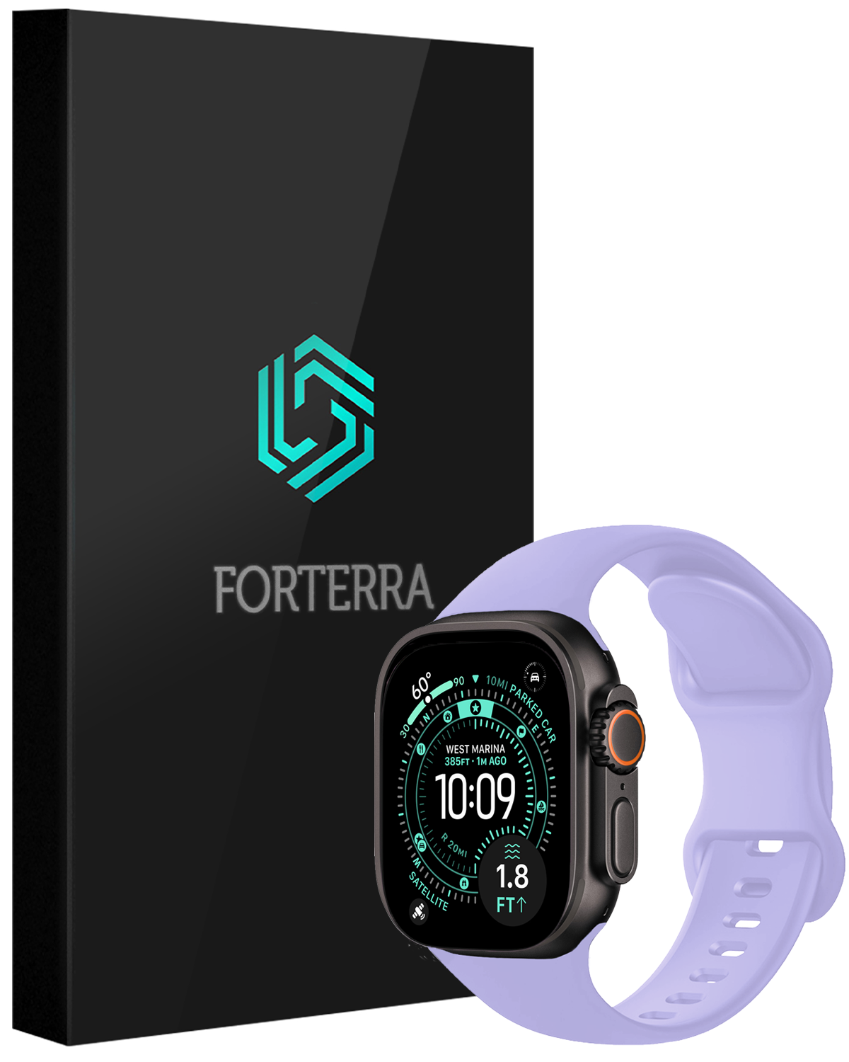 Forterra Forterra Apple Watch Bandje Siliconen Verstelbaar (49 mm) - Violet