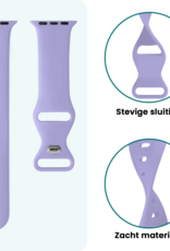 Forterra Forterra Apple Watch Bandje Siliconen Verstelbaar (49 mm) - Violet