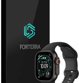 Forterra Forterra Apple Watch Bandje Siliconen Verstelbaar (49 mm) - Zwart