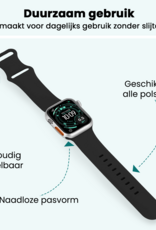 Forterra Forterra Apple Watch Bandje Siliconen Verstelbaar (49 mm) - Zwart