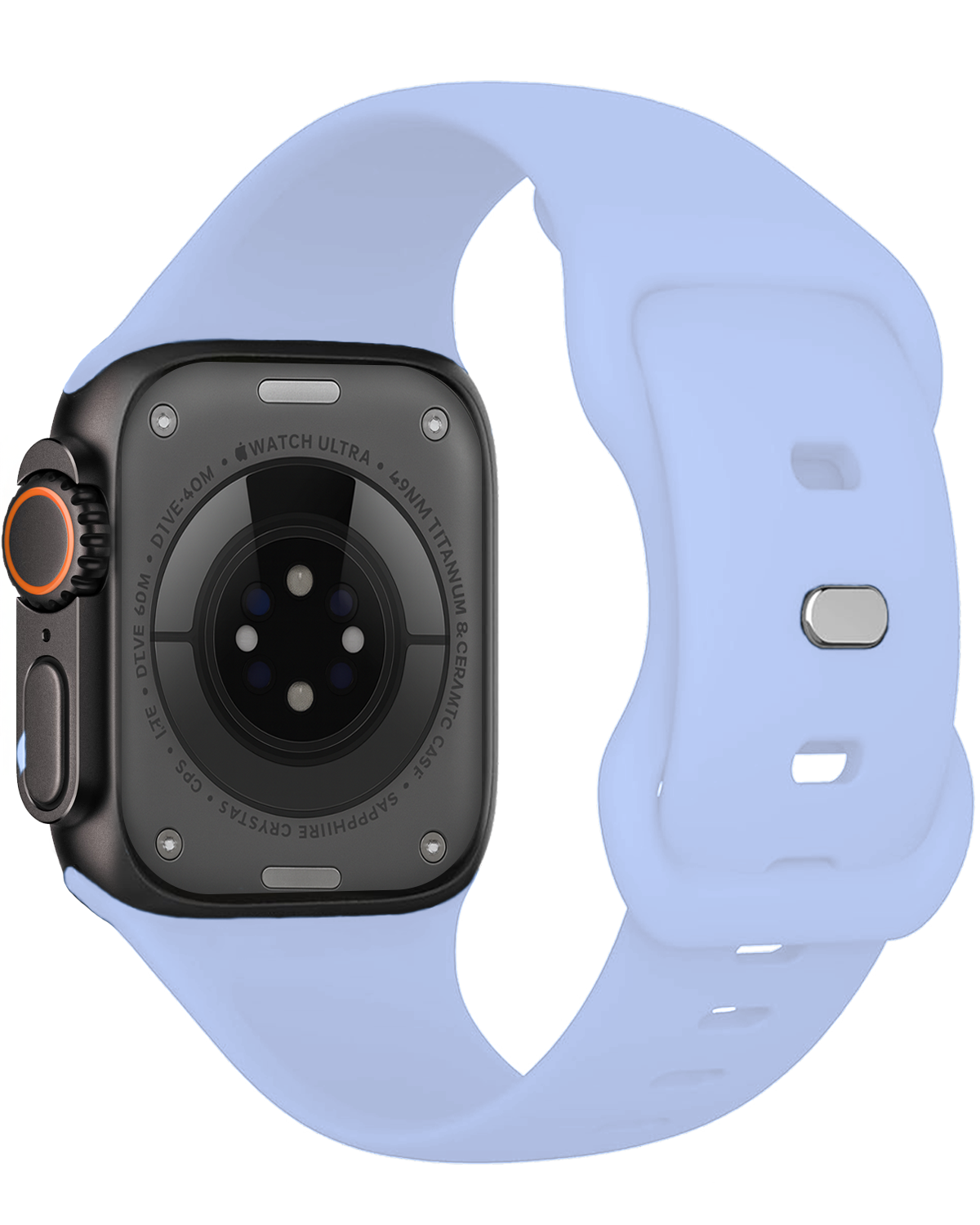 Nomfy Nomfy Apple Watch Bandje Siliconen Verstelbaar (49 mm) - Baby Blauw