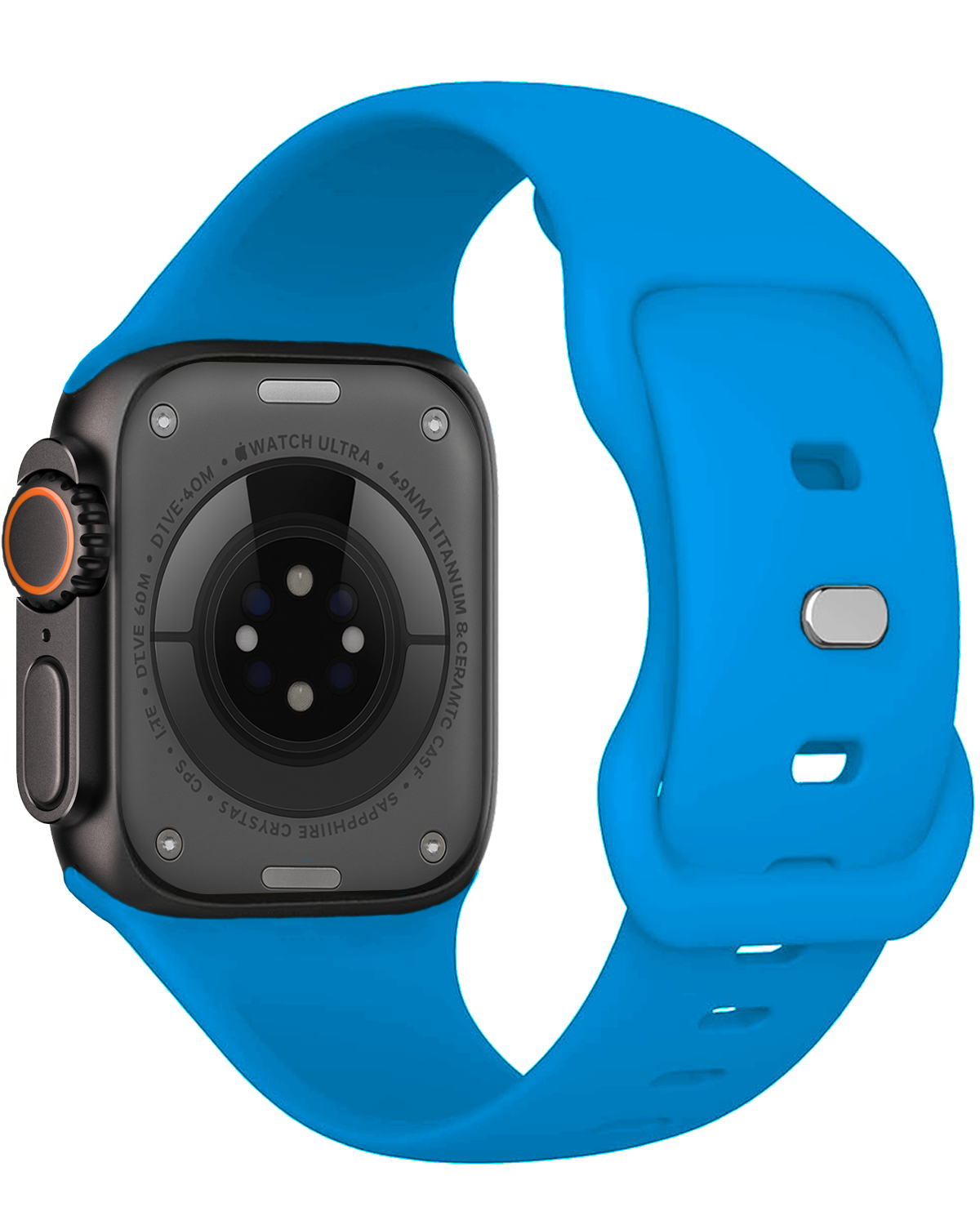 Nomfy Nomfy Apple Watch Bandje Siliconen Verstelbaar (49 mm) - Blauw