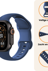 Nomfy Nomfy Apple Watch Bandje Siliconen Verstelbaar (49 mm) - Donkerblauw