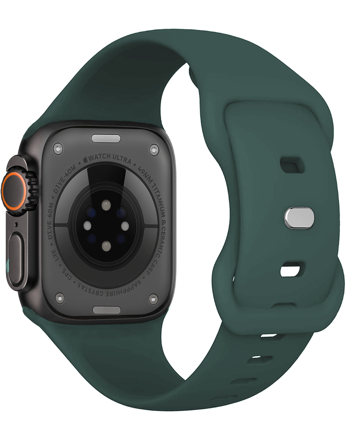 Nomfy Nomfy Apple Watch Bandje Siliconen Verstelbaar (49 mm) - Donkergroen