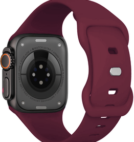 Nomfy Nomfy Apple Watch Bandje Siliconen Verstelbaar (49 mm) - Donker Rood