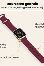Nomfy Nomfy Apple Watch Bandje Siliconen Verstelbaar (49 mm) - Donker Rood