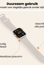 Nomfy Nomfy Apple Watch Bandje Siliconen Verstelbaar (49 mm) - Ivoor