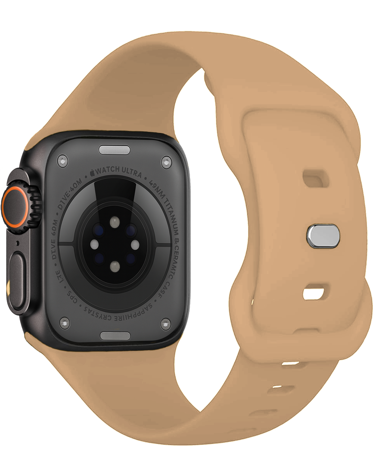 Nomfy Nomfy Apple Watch Bandje Siliconen Verstelbaar (49 mm) - Walnoot