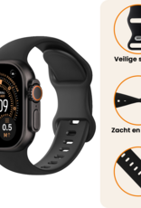 Nomfy Nomfy Apple Watch Bandje Siliconen Verstelbaar (49 mm) - Zwart