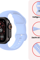 NoXx NoXx Apple Watch Bandje Siliconen Verstelbaar (49 mm) - Baby Blauw