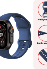 NoXx NoXx Apple Watch Bandje Siliconen Verstelbaar (49 mm) - Donkerblauw