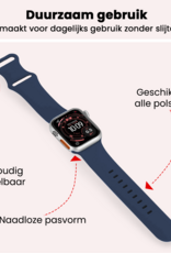 NoXx NoXx Apple Watch Bandje Siliconen Verstelbaar (49 mm) - Donkerblauw