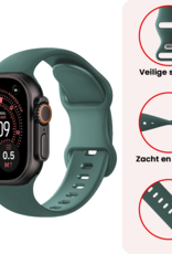 NoXx NoXx Apple Watch Bandje Siliconen Verstelbaar (49 mm) - Donkergroen