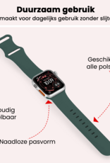 NoXx NoXx Apple Watch Bandje Siliconen Verstelbaar (49 mm) - Donkergroen