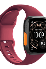 NoXx NoXx Apple Watch Bandje Siliconen Verstelbaar (49 mm) - Donker Rood