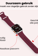 NoXx NoXx Apple Watch Bandje Siliconen Verstelbaar (49 mm) - Donker Rood