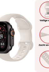 NoXx NoXx Apple Watch Bandje Siliconen Verstelbaar (49 mm) - Ivoor