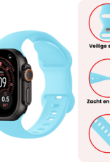 NoXx NoXx Apple Watch Bandje Siliconen Verstelbaar (49 mm) - Lichtblauw