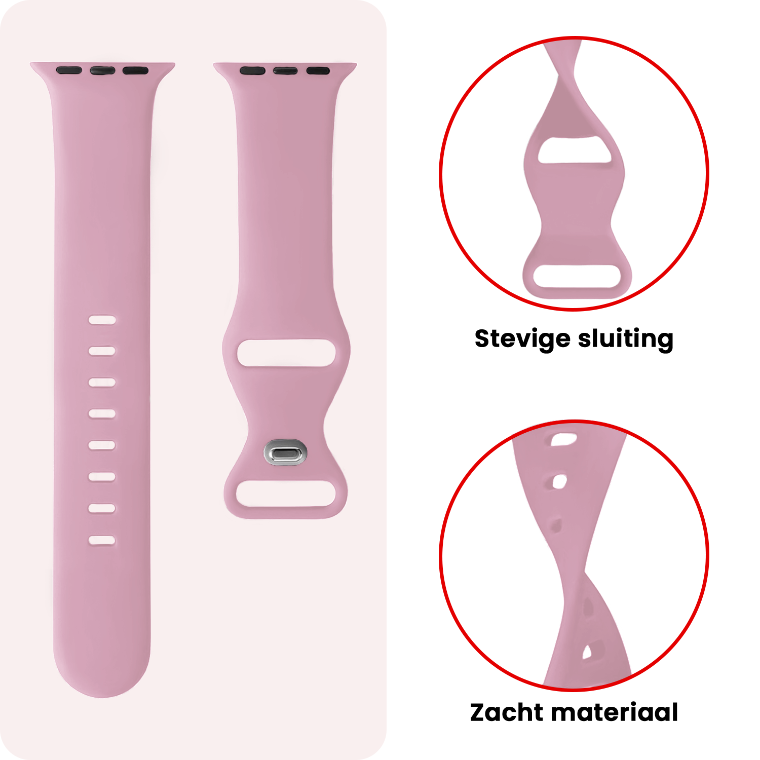 NoXx NoXx Apple Watch Bandje Siliconen Verstelbaar (49 mm) - Lila