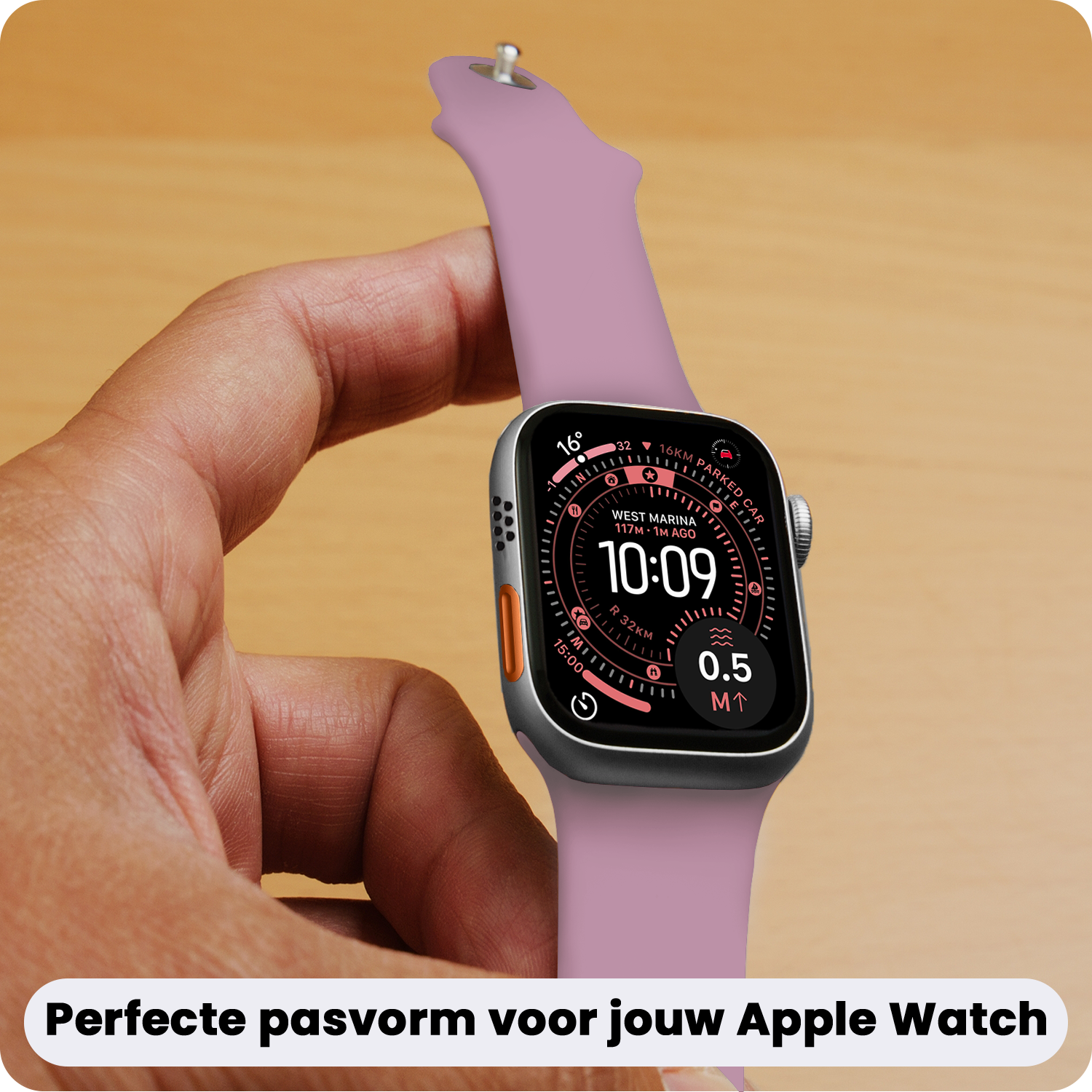 NoXx NoXx Apple Watch Bandje Siliconen Verstelbaar (49 mm) - Lila