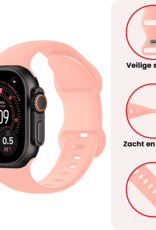 NoXx NoXx Apple Watch Bandje Siliconen Verstelbaar (49 mm) - Oud Roze