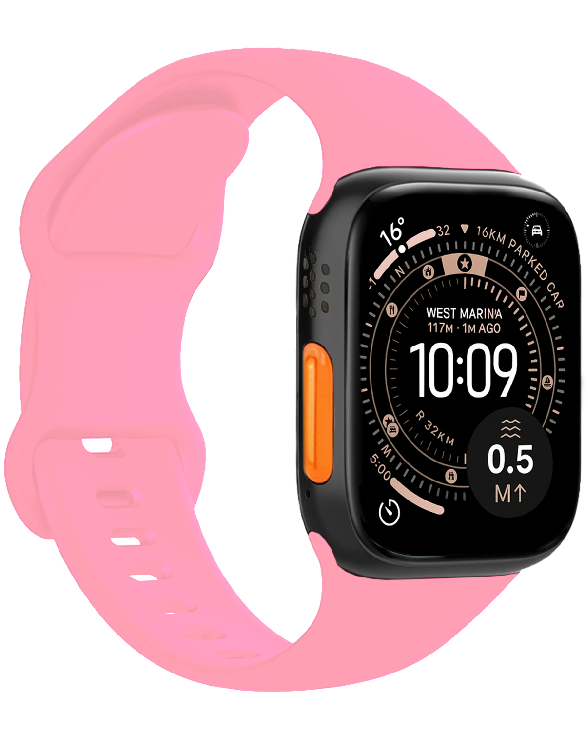 NoXx NoXx Apple Watch Bandje Siliconen Verstelbaar (49 mm) - Roze