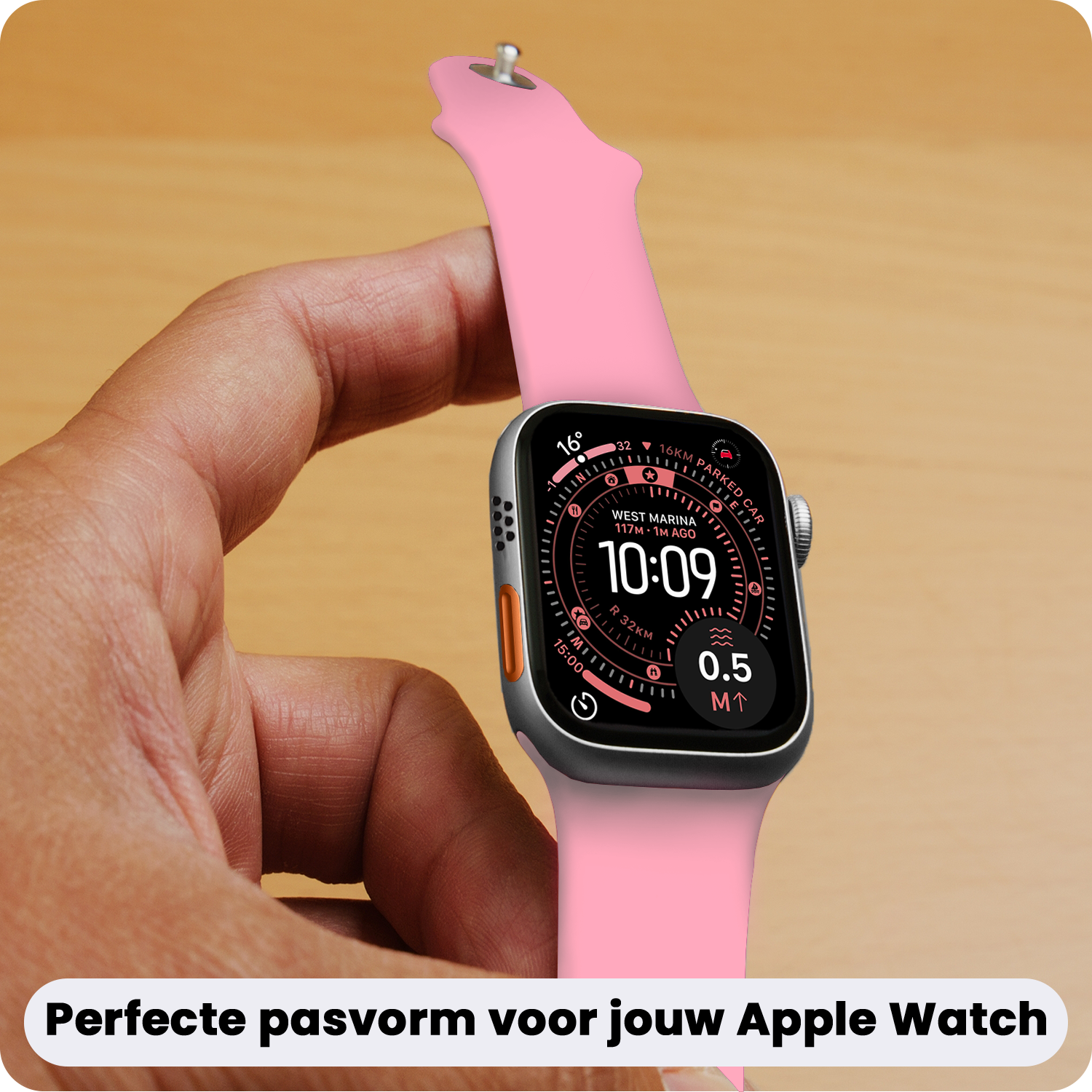NoXx NoXx Apple Watch Bandje Siliconen Verstelbaar (49 mm) - Roze