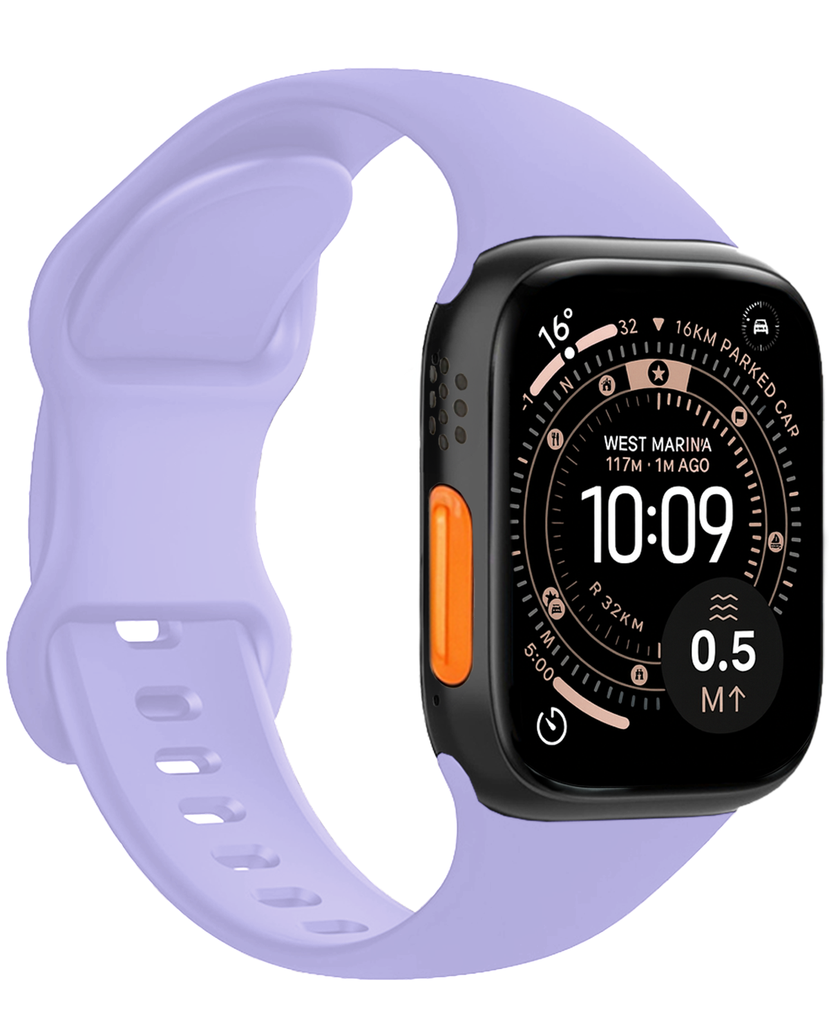 NoXx NoXx Apple Watch Bandje Siliconen Verstelbaar (49 mm) - Violet