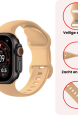 NoXx NoXx Apple Watch Bandje Siliconen Verstelbaar (49 mm) - Walnoot