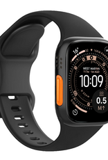 NoXx NoXx Apple Watch Bandje Siliconen Verstelbaar (49 mm) - Zwart